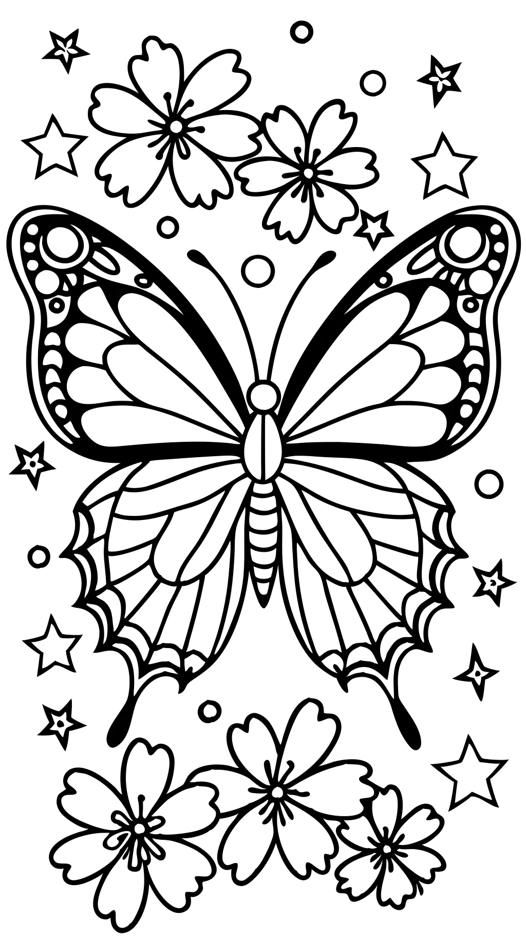 multiple butterfly coloring pages